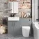Harper Stone Grey Combination Vanity Basin and Boston Toilet 1200mm - Black Accents