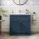 Milos Navy Blue Basin Vanity 800mm - Brushed Handles