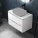 Corsica Gloss White Wall Hung Drawer Vanity with Marble Top 800mm - Excludes Counter Top Basin