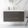 Elba Graphite Grey Wall Hung Basin Drawer Vanity 1000mm - Brushed Brass Accents