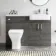 Harper Charcoal Elm Combination Vanity Basin and Atlanta Toilet 1200mm - Right Handed