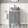 Bermuda Dove Grey Cabinet with Marble Top 600mm - Excludes Counter Top Basin
