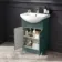 Capri Mystic Green Combination Vanity Basin and Houston Toilet 1050mm - Chrome Handles