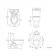 Quartz Gloss White Cloakroom Floor Standing Basin Vanity 400mm and Round Toilet Set