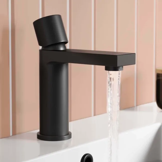 Tyne Matt Black Basin Mixer Tap