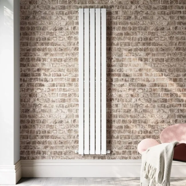 Faro White Single Flat Panel Vertical Radiator 1800x350mm