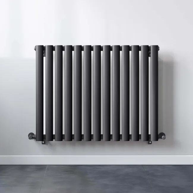 Marbella Anthracite Single Oval Panel Radiator 600x780mm
