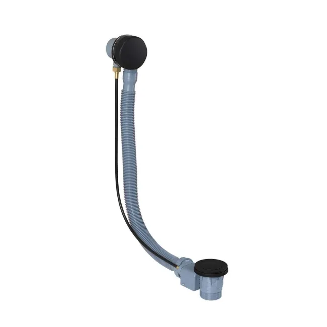 Standard Bath Pop-Up Waste With Overflow - Matt Black Finish