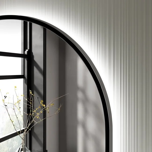 Ada Black Framed Backlit Illuminated LED Mirror 900x500mm