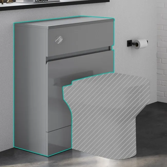 Foster Stone Grey Back To Wall Toilet Unit 600mm