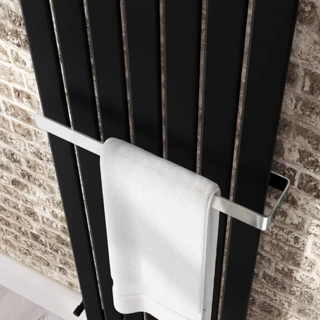 Chrome Towel Hanger 500mm for Single Flat Panel Radiator