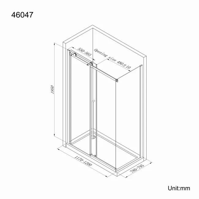 Oslo Premium Easy Clean 8mm Sliding Shower Enclosure 1200x800mm