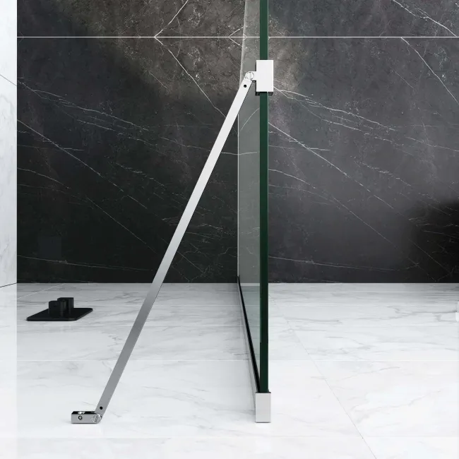 Copenhagen Easy Clean 8mm Wet Room Shower Glass 700mm & 250mm Return Panel