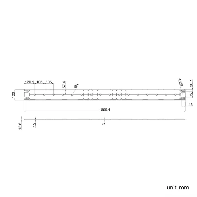 Cairo SMC Composite Leg Set and Plinths for 1200mm & 1400mm Rectangular Trays