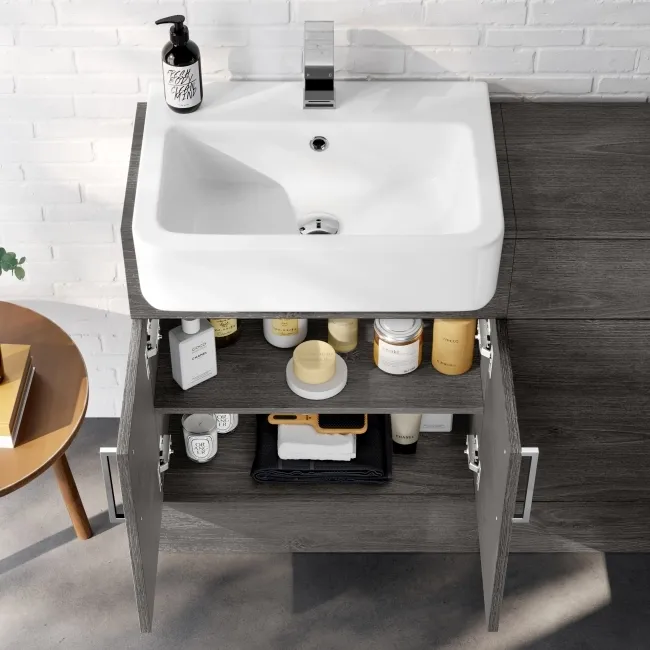 Harper Charcoal Elm Combination Vanity Basin and Aruba Toilet 1200mm
