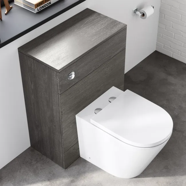 Harper Charcoal Elm Combination Vanity Basin and Boston Toilet 1200mm