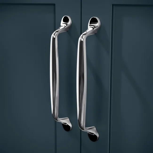 Milos Navy Blue Basin Vanity 800mm - Traditional Handles