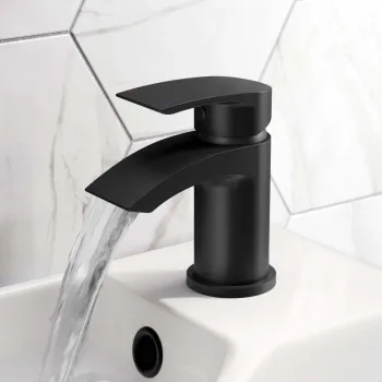 Severn Matt Black Cloakroom Basin Mixer Tap