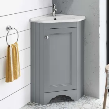 Lucia Dove Grey Corner Basin Vanity 400mm