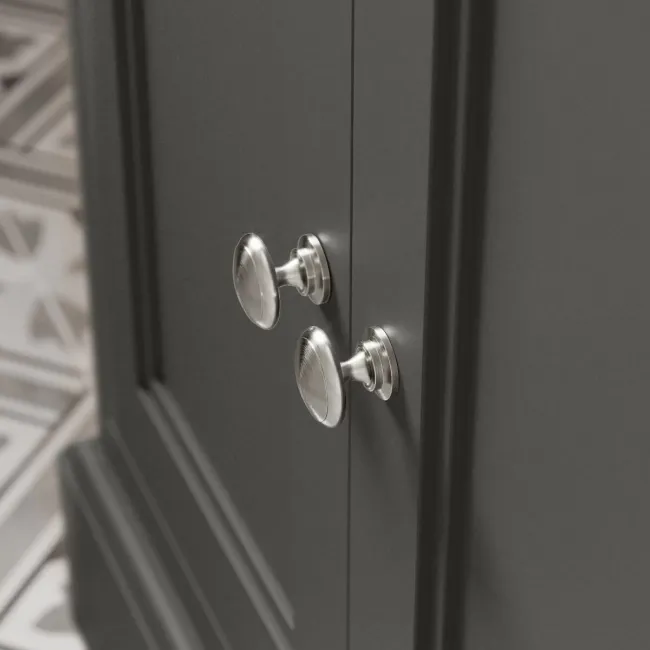 Lucia Graphite Grey Double Vanity with Oak Effect Top & Round Counter Top Basin 1200mm