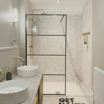 Ballina Premium Brushed Brass Round Thermostatic Shower