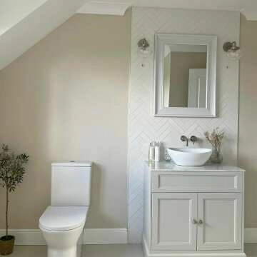 Lucia Chalk White Vanity with Marble Top & Oval Counter Top Basin 840mm