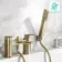 Ribble Brushed Brass Bath Filler & Handheld Shower
