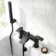 Spey Matt Black Bath Filler & Handheld Shower
