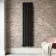 Faro Matt Black Double Flat Panel Vertical Radiator 1800x420mm