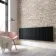 Faro Matt Black Double Flat Panel Horizontal Radiator 600x1820mm