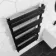 Santorini Matt Black Flat Panel Heated Towel Rail 1000x600mm