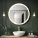  Delilah Brushed Brass Round Illuminated LED Mirror 800mm 