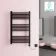 Valetta Electric Matt Black Square Heated Towel Rail 1000x600mm