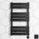 Santorini Electric Matt Black Flat Panel Heated Towel Rail 800x450mm