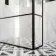 Munich Matt Black Grid 8mm Wet Room Shower Glass 1200mm & 250mm Return Panel