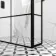 Munich Matt Black Grid 8mm Walk In Shower Enclosure 700mm & 700mm Glass with Pivotal Return Panel
