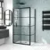 London Matt Black 6mm Sliding Shower Enclosure 1000x760mm