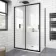London Matt Black 6mm Sliding Shower Enclosure 1100x760mm
