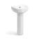 Denver Rimless Comfort Height Close Coupled Toilet & Pedestal Basin Set