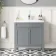 Bermuda Dove Grey Basin Vanity 800mm