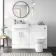 Harper Gloss White Combination Vanity Basin and Aruba Toilet 1200mm