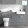 Harper Stone Grey Combination Vanity Basin and Aruba Toilet 1500mm