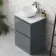 Corsica Storm Grey Vanity Drawer with Marble Top & Round Counter Top Basin 600mm