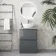 Corsica Storm Grey Vanity Drawer with Marble Top & Oval Counter Top Basin 600mm
