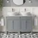 Bermuda Dove Grey Vanity with Marble Top & Oval Counter Top Basin 1200mm