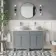 Bermuda Dove Grey Vanity with Marble Top & Oval Counter Top Basin 1200mm