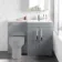 Avon Stone Grey Basin Vanity and Back To Wall Unit 1100mm - Right Handed