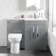 Avon Stone Grey Combination Vanity Basin and Aruba Toilet 1100mm - Right Handed