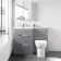 Avon Stone Grey Combination Basin Drawer and Aruba Toilet 1100mm - Left Handed