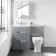 Avon Stone Grey Combination Basin Drawer and Atlanta Toilet 1100mm - Left Handed